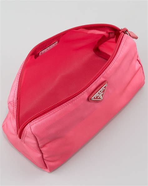 prada makeup bag pink